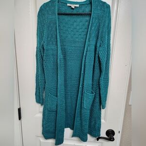 Fever Turquoise Knit Cardigan
